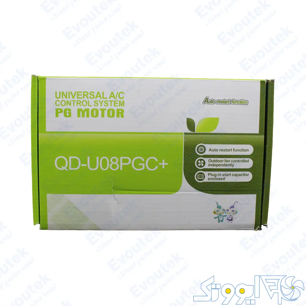 تصویر بسته بندی برد همه کاره کولرگازی PG موتور مدل QD-U08PGC+ برند Qunda با پشتیبانی فن داخلی